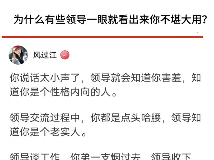 为什么有些领导一眼就能看出你不堪大用?哔哩哔哩bilibili