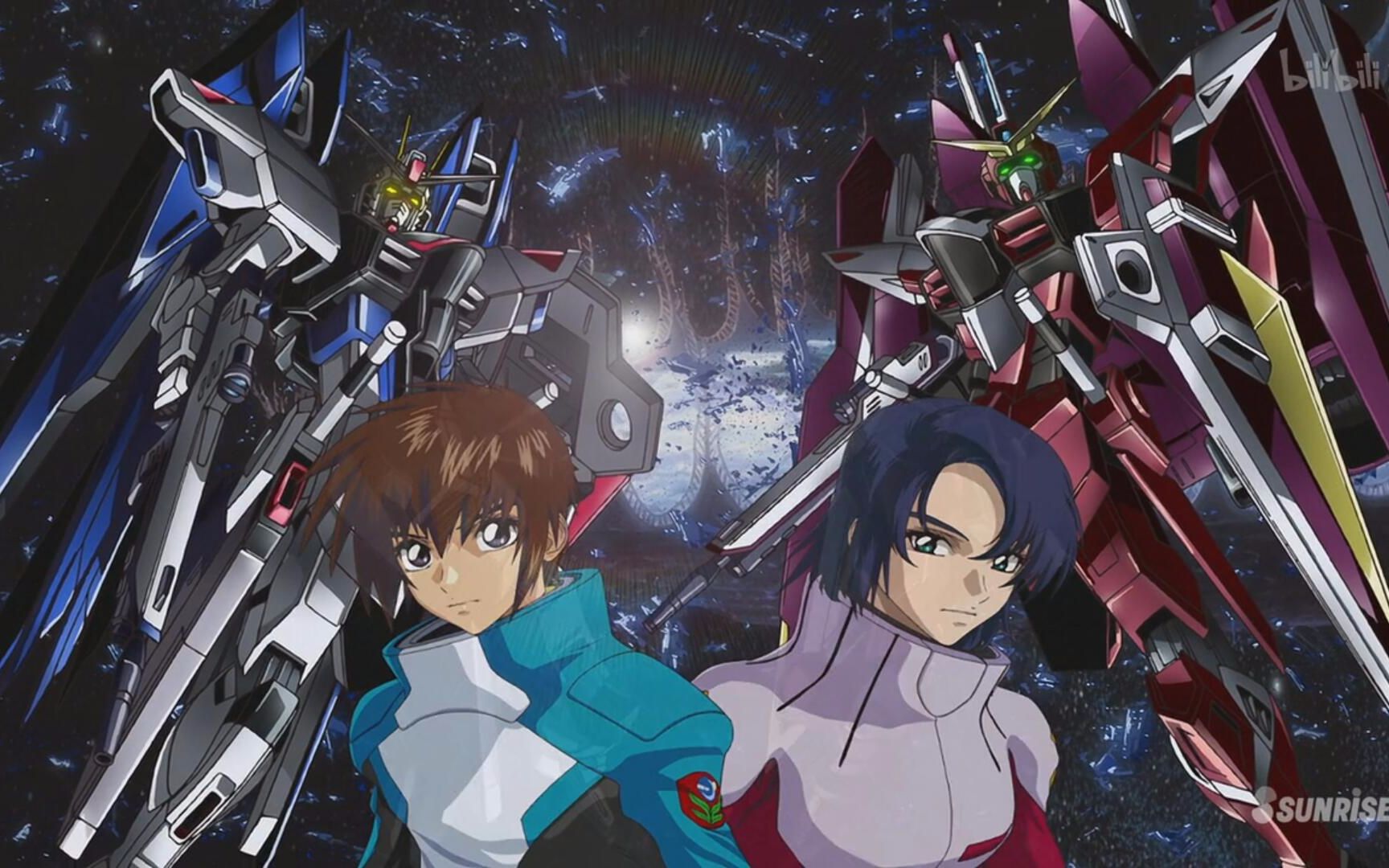 敢达seed 正义高达出厂 自由 正义合体