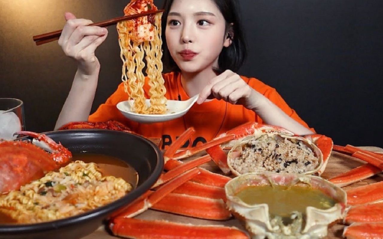 【中文字幕 boki】韩国美食博主 竹蟹|蟹黄饭|花蟹拉面|辣白菜|可乐