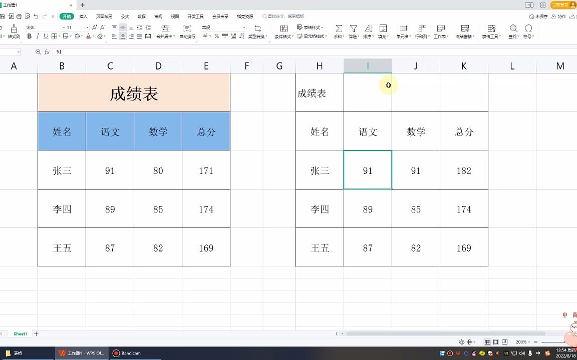 WPS表格制作教程,适合零基础在家学习,电脑键盘快捷键大全哔哩哔哩bilibili