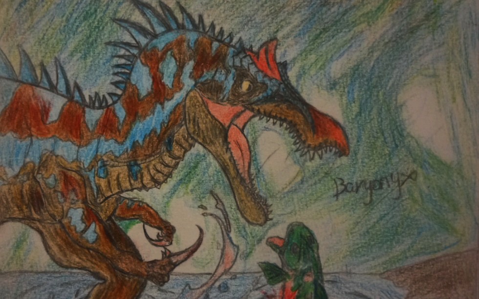 侏罗纪世界#重爪龙#手绘