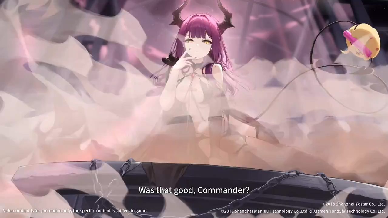 【碧蓝航线】德文郡live2d换装「红月下的恶魔」预览