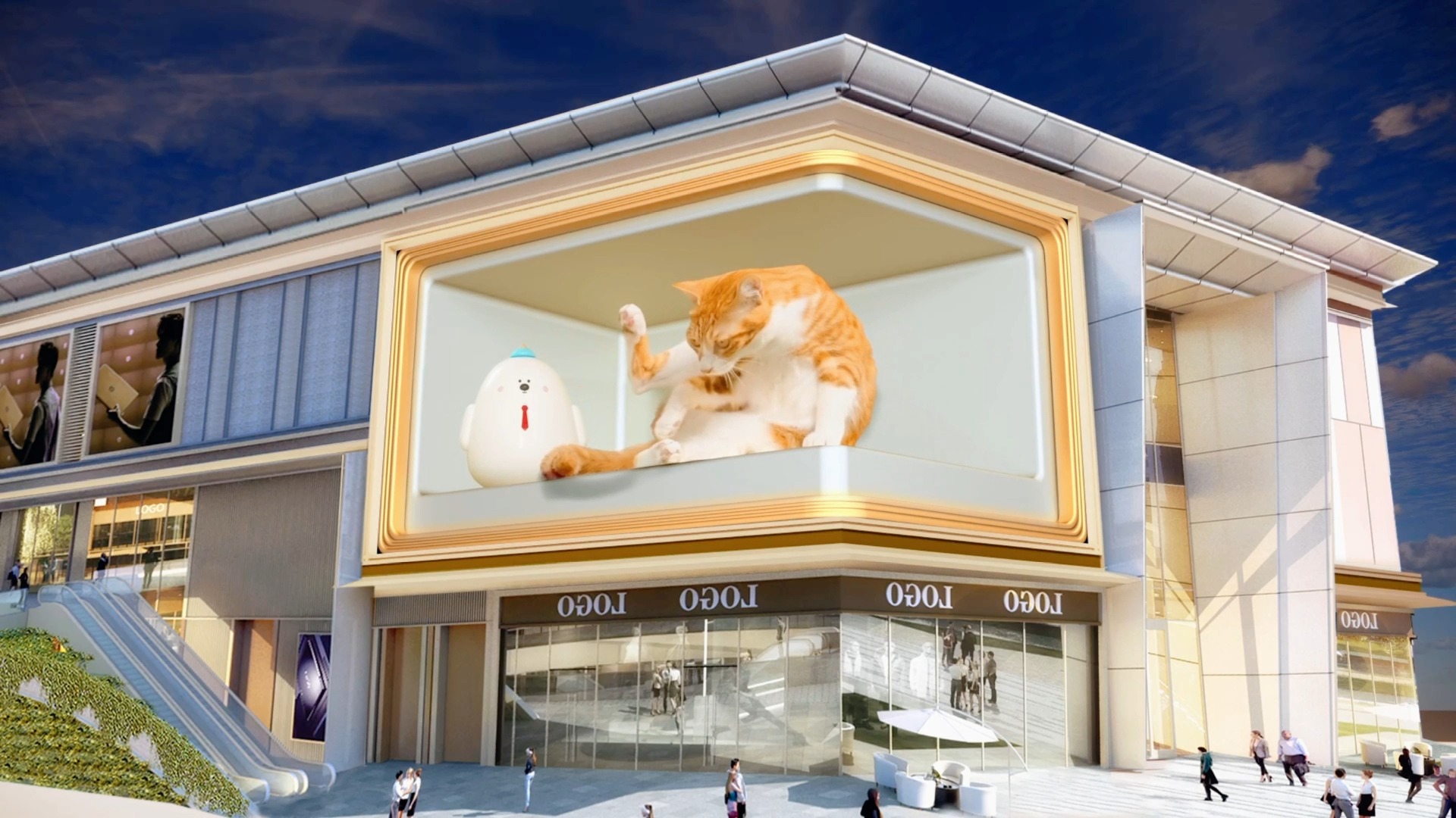 裸眼3d-猫猫玩耍