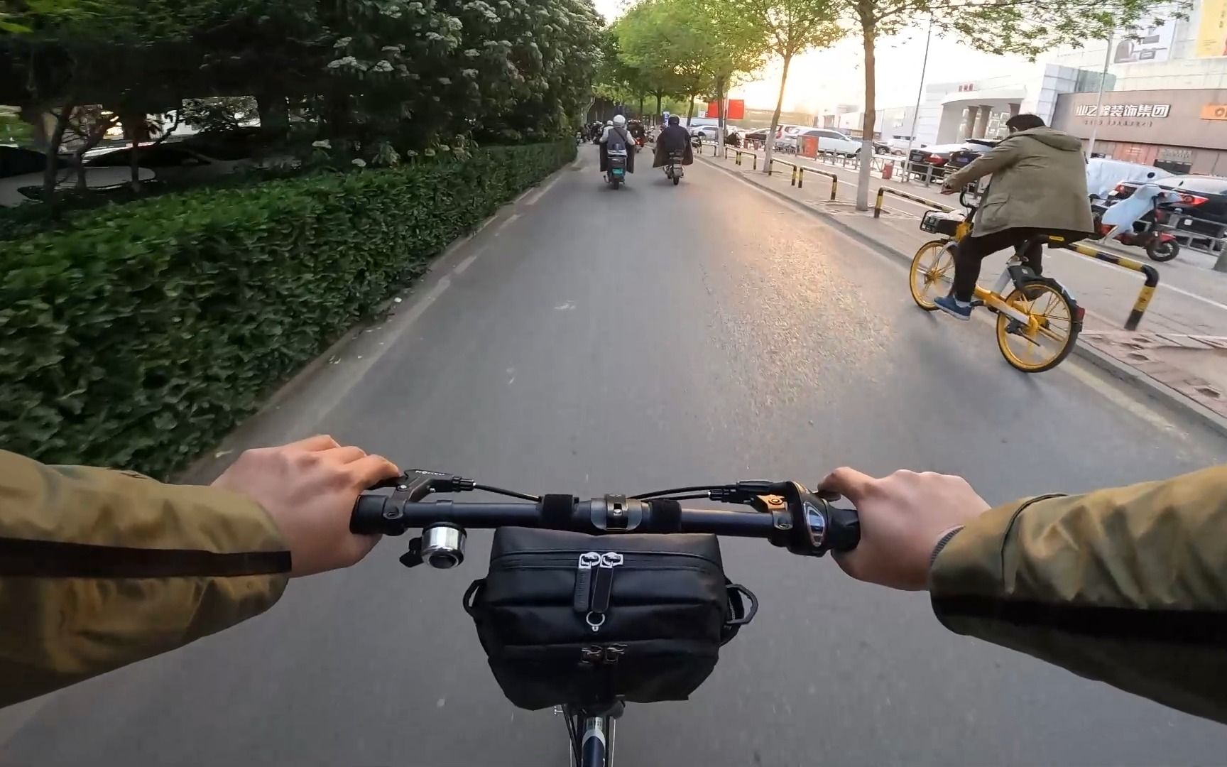 【沉浸式长视频】折叠自行车 通勤骑行减肥 第一视角打卡