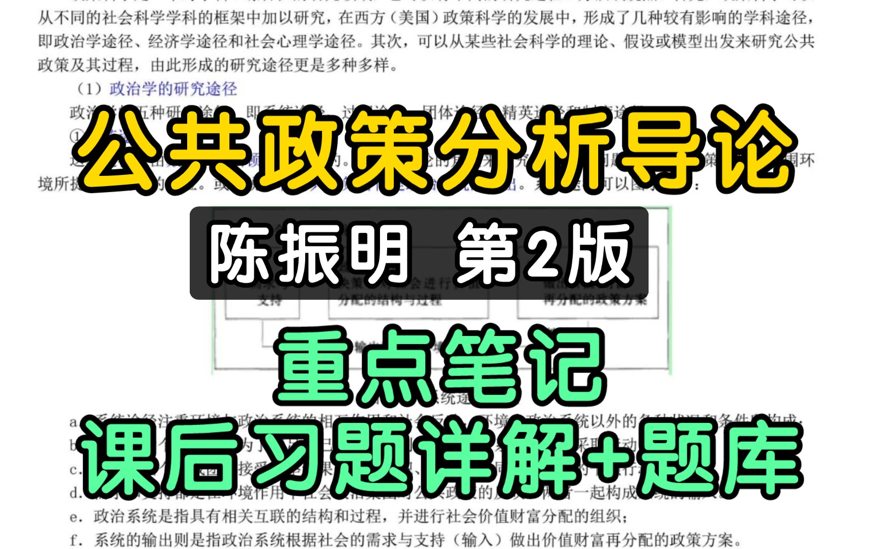 [图]陈振明《公共政策分析导论》第2二版期末考研重点笔记+课后习题详解+章节题库+考研真题详解+模拟试题！