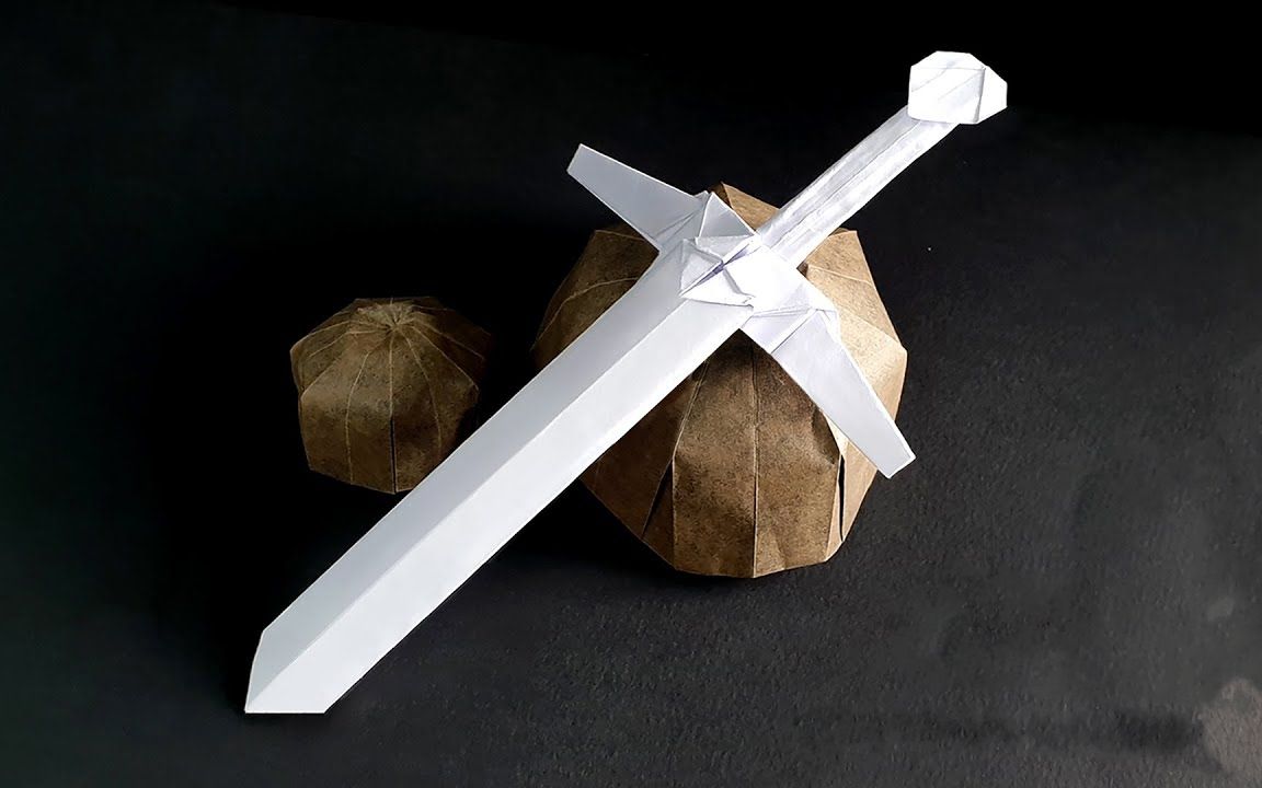 折纸"尚方宝剑"!宝剑出鞘,银光闪闪,锋芒毕露,万军一剑挡!