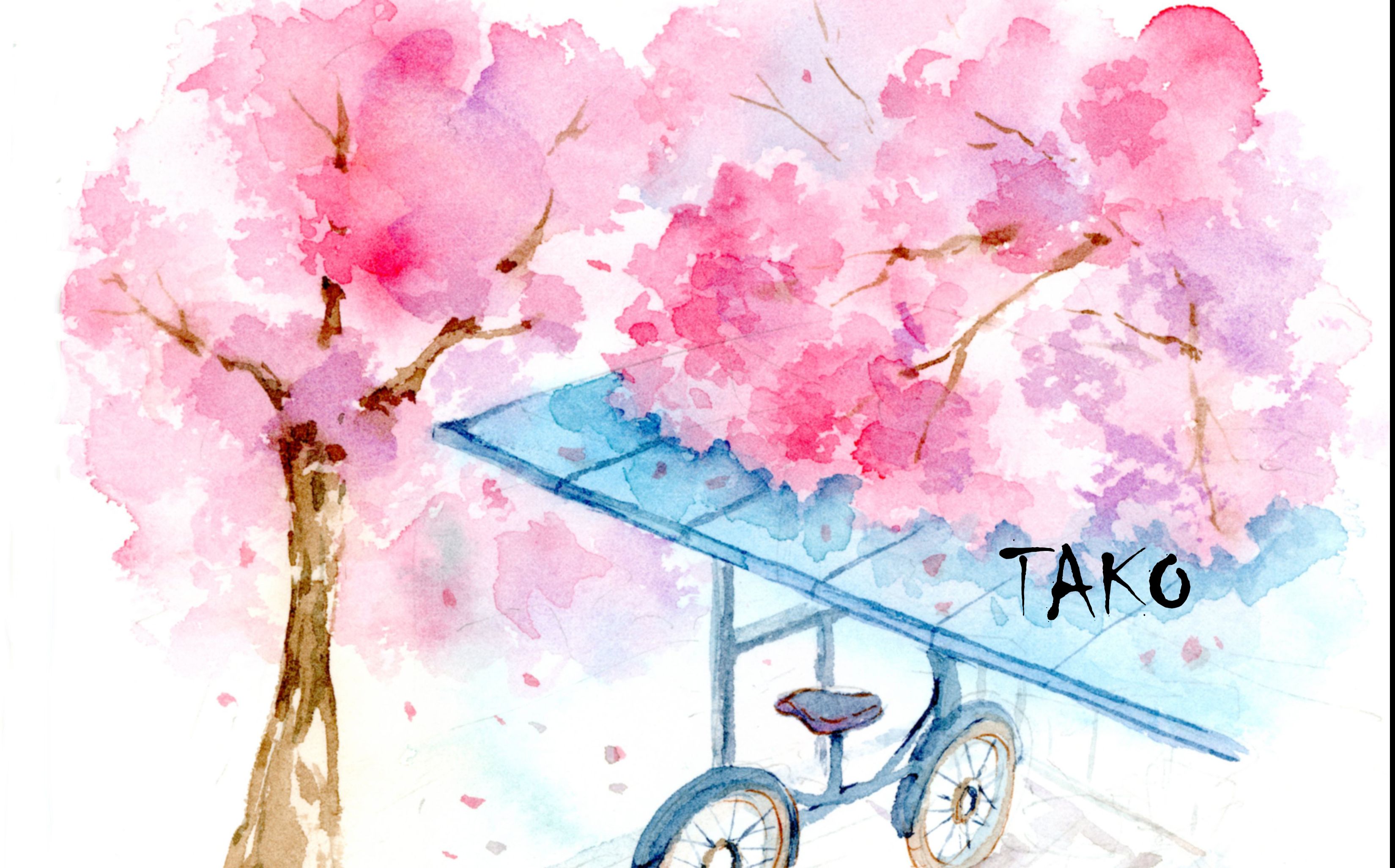 樱花树画动漫图片