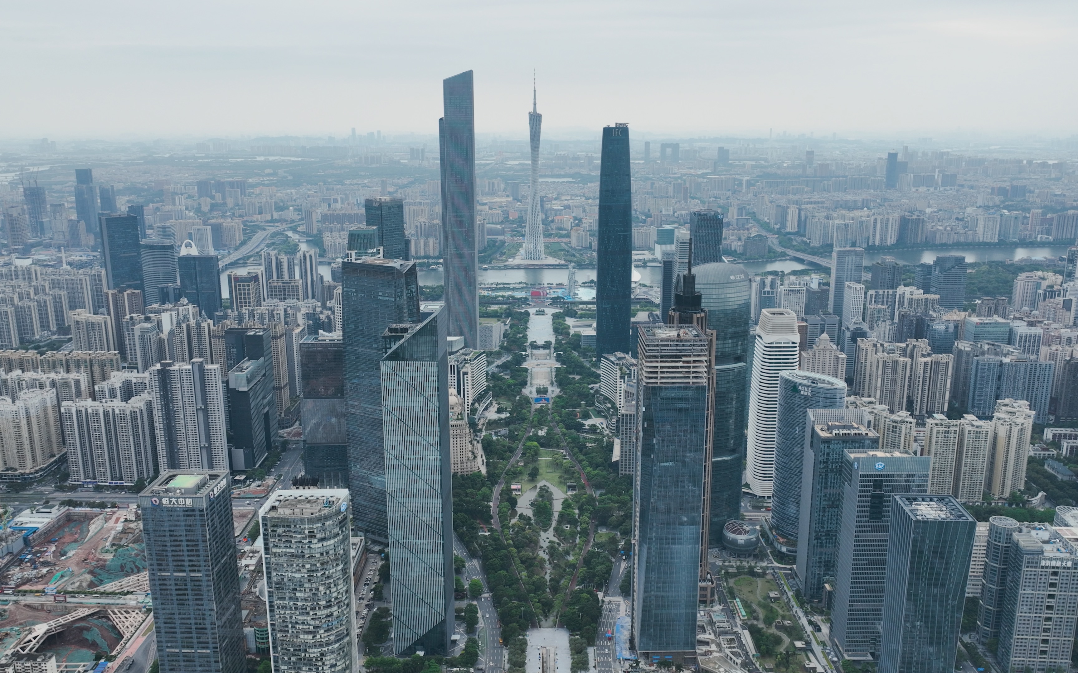 珠江新城全景图图片