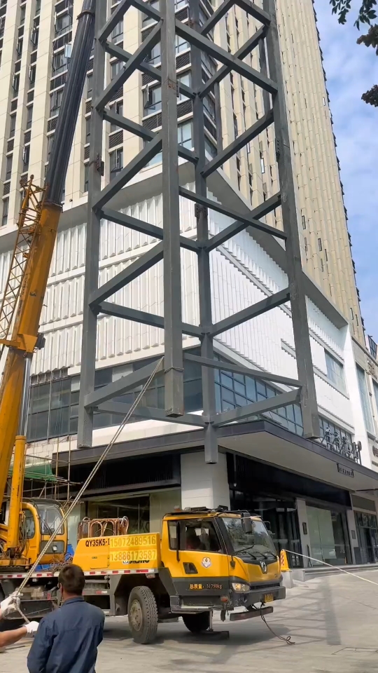 钢结构|钢结构电梯井道制作|酒店加建电梯