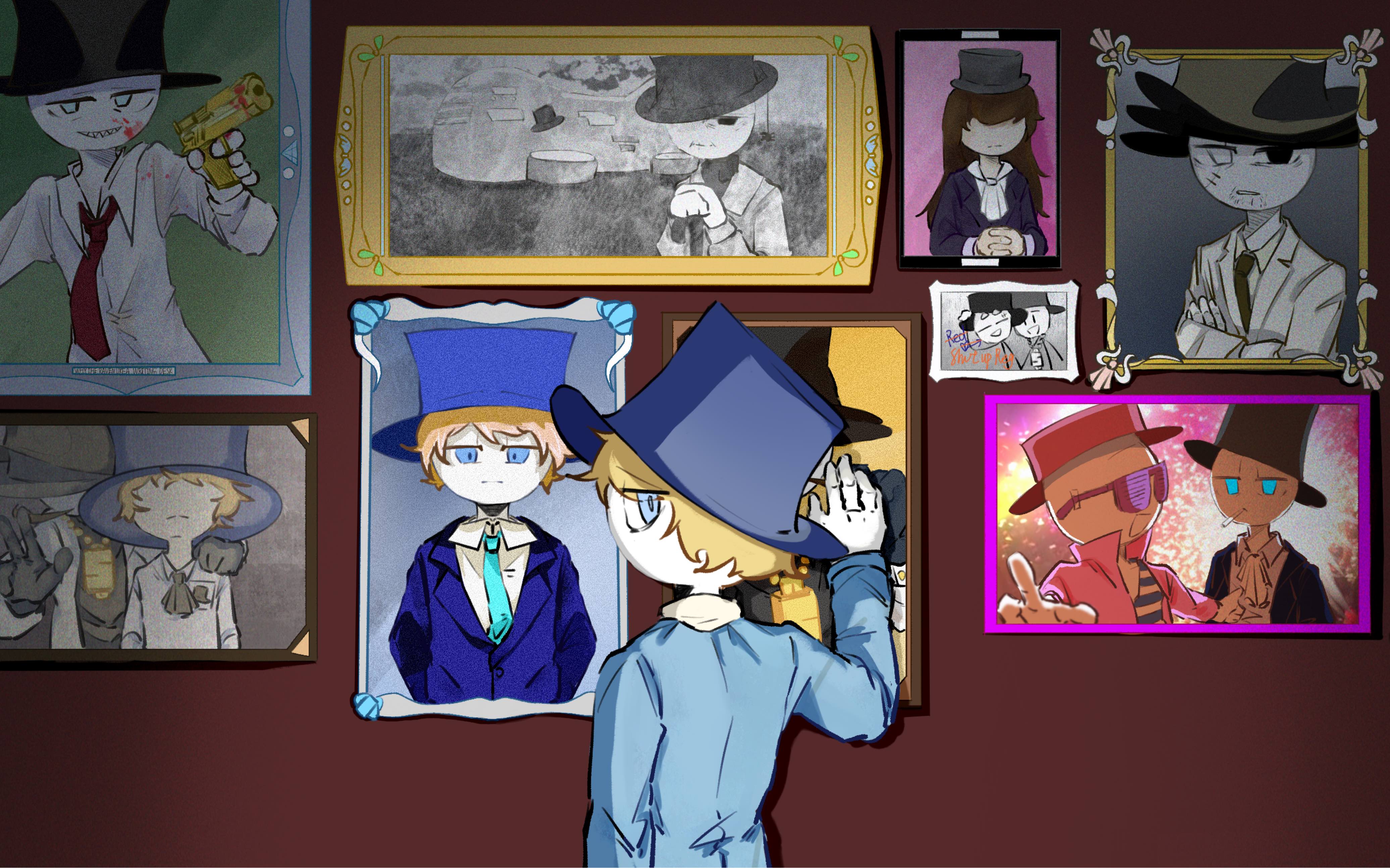 绘画过程——henrystickmin礼帽帮的存活千年