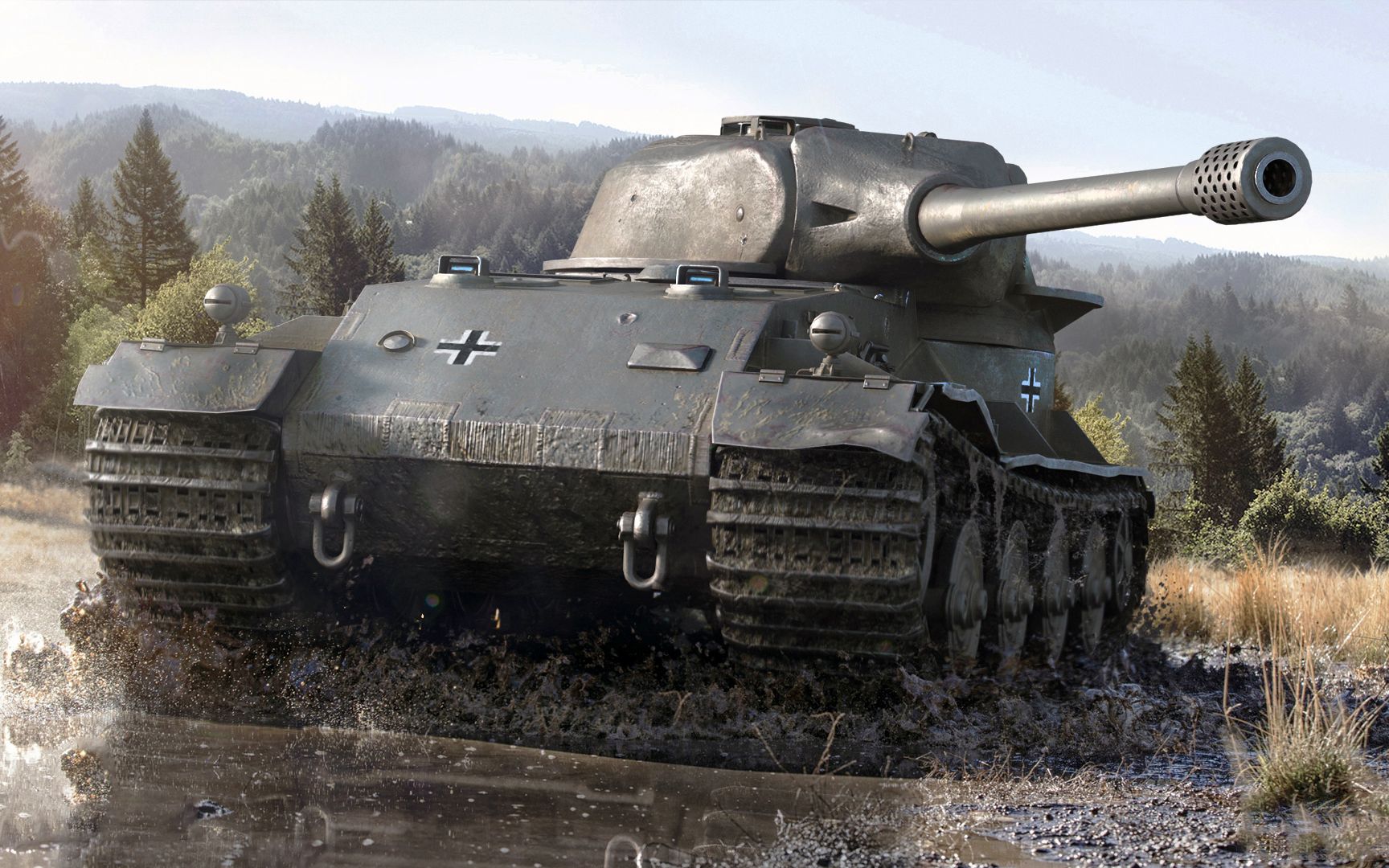 【坦克世界】德系顶级特种重坦vk7201(k),小镇争夺战"特级""大口径