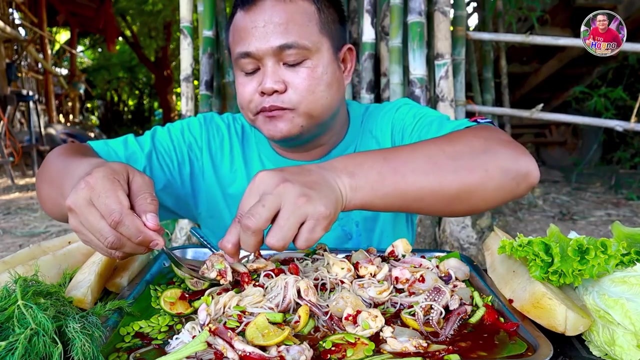 [图]ตำซั่วเอ็นคอหมึก หนวดหมึกกรุบๆ ซดน้ำนัวแกล้มผักกรอบแซ่บคักอิหลี