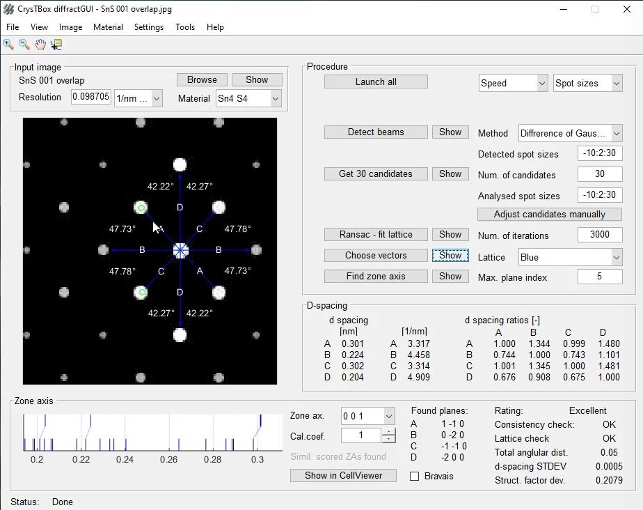 (简化版)1分钟自动分析TEM透射电镜衍射图谱 Diffraction pattern indexing哔哩哔哩bilibili