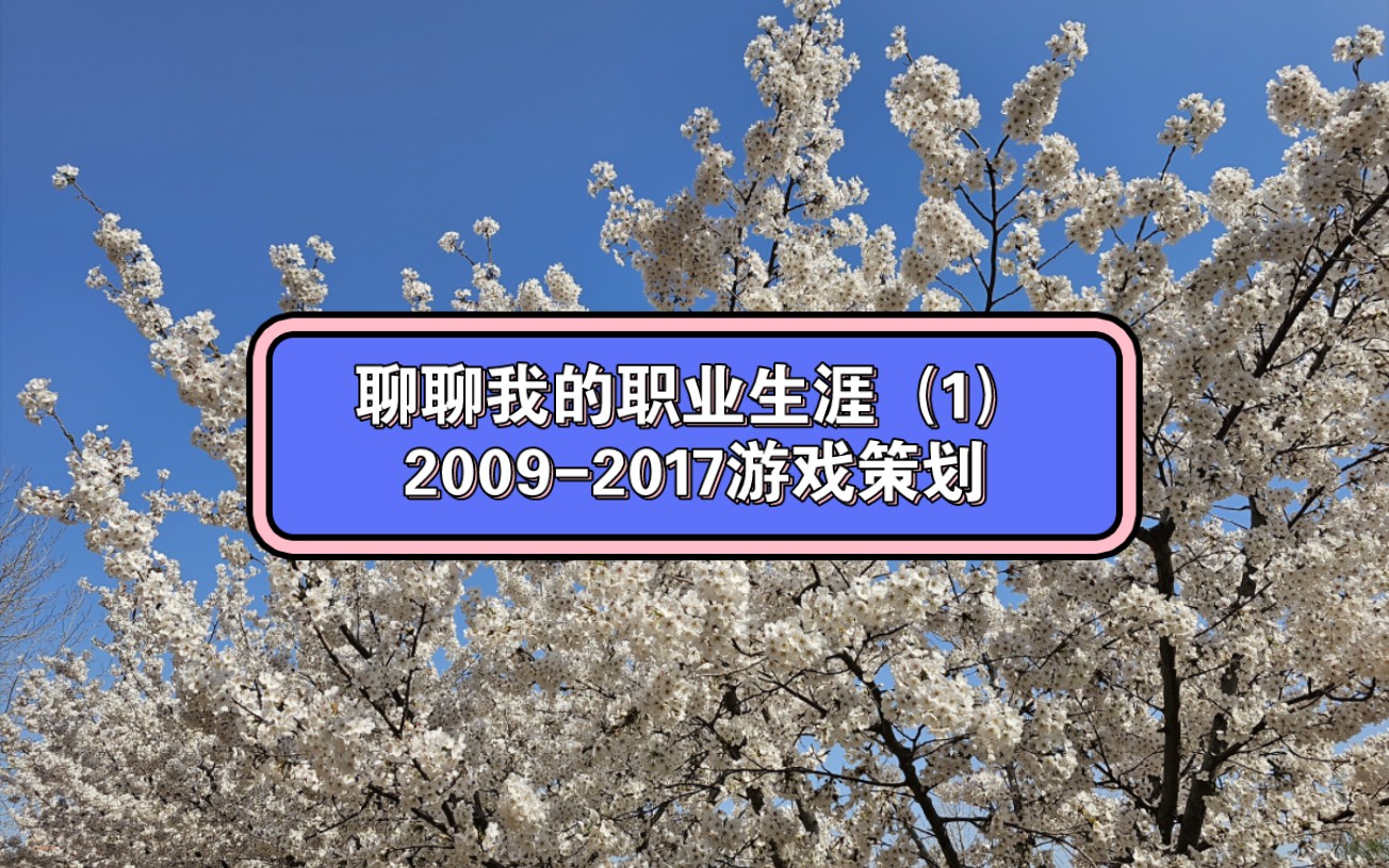 聊聊我的职业生涯(1)20092017游戏策划哔哩哔哩bilibili