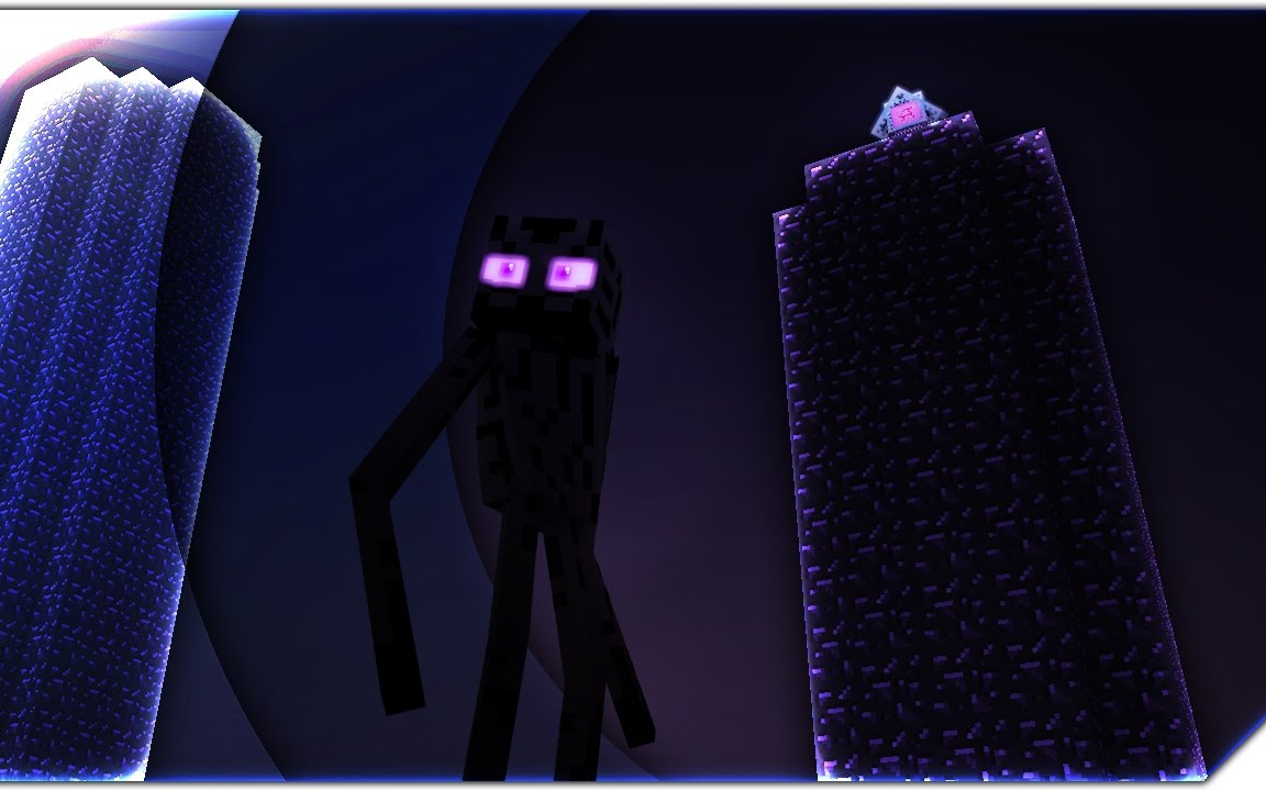 enderman life - minecraft animation ( part 1 & 2 )_哔哩哔哩_bili