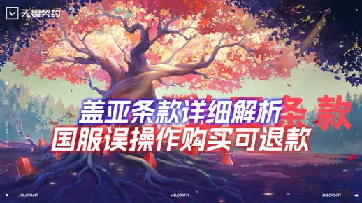 盖亚条款规则详细解析，未升级过且未装备带入游戏才可退款！【无畏契约】