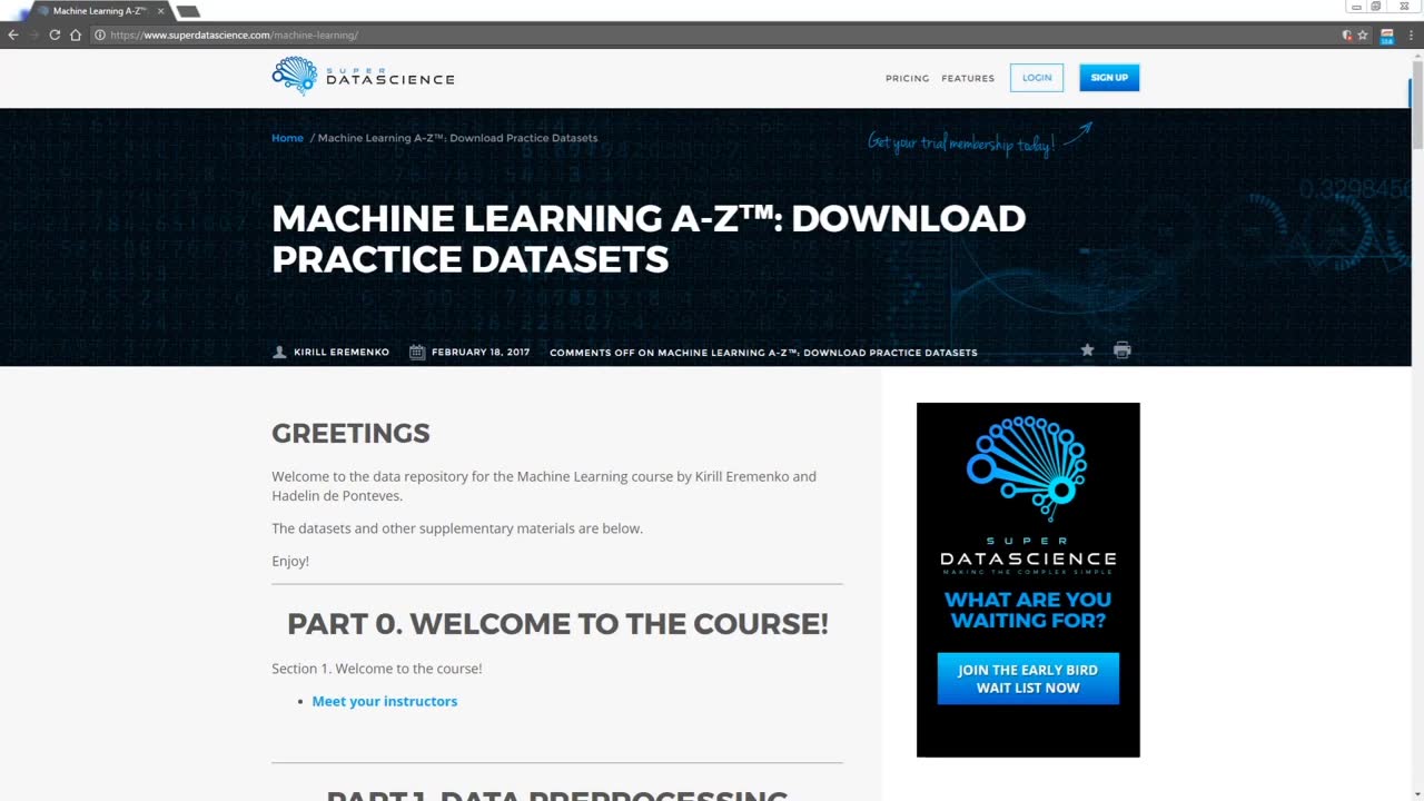 [图][Part3] Machine Learning A-Z™: Hands-On Python & R In Data Science 2019