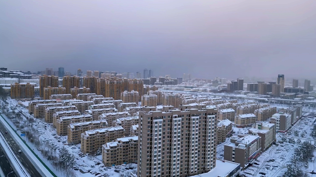 威海大雪,出门不易.门口拍一拍