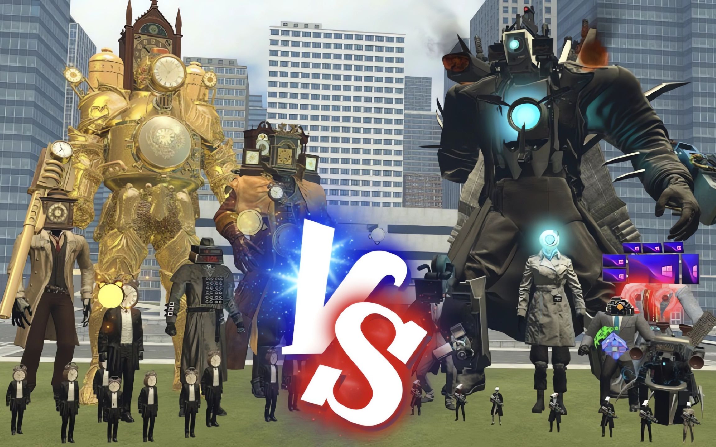 盖瑞模组:泰坦时钟人阵营对战泰坦音响人阵营!