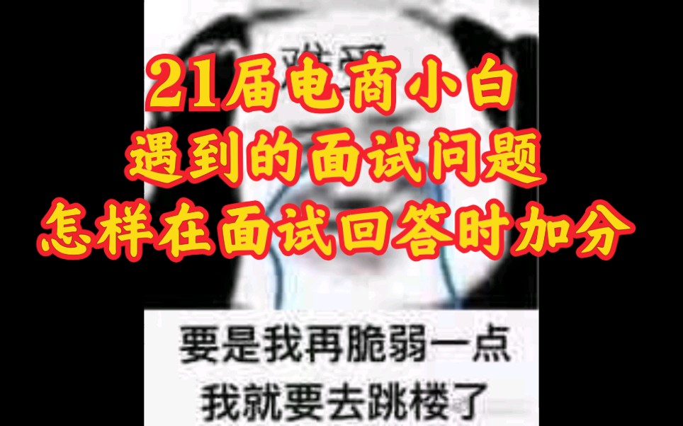 2021届电子商务专业找实习的我,跨境电商面试那些是小白加分项!!!虽然我还是小白,但是也在一天天总结自己的经验哔哩哔哩bilibili