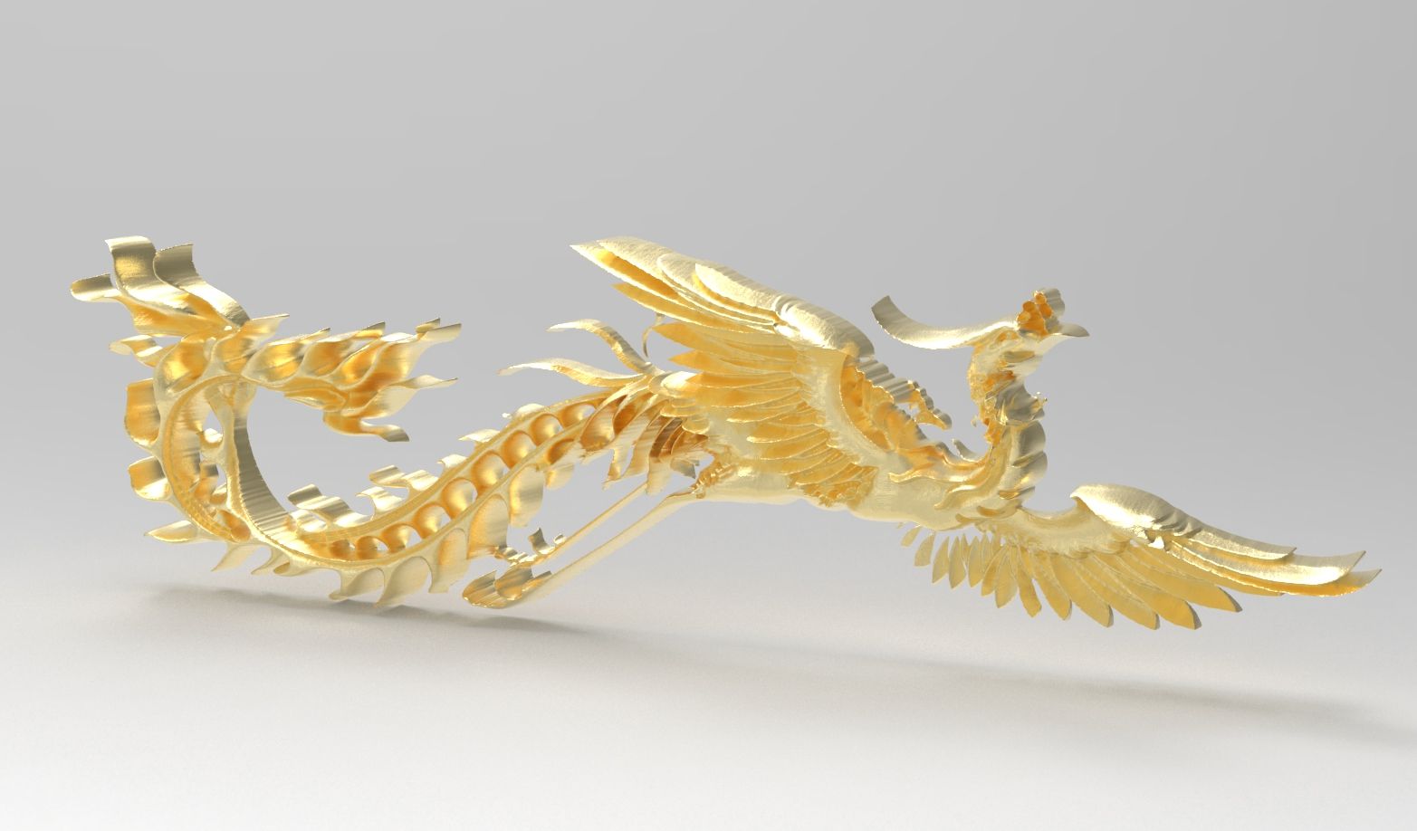 山枕隐秾妆 绿檀金凤凰—中望3d金凤凰制作