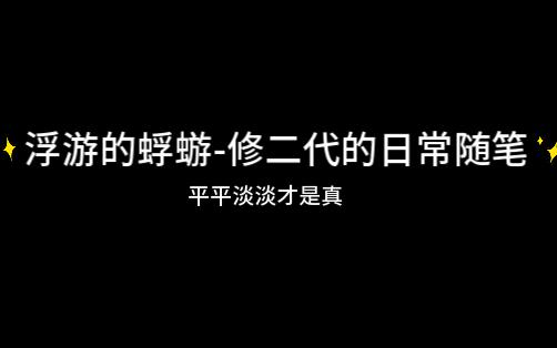 【推文无CP】浮游的蜉蝣修二代的日常随笔哔哩哔哩bilibili