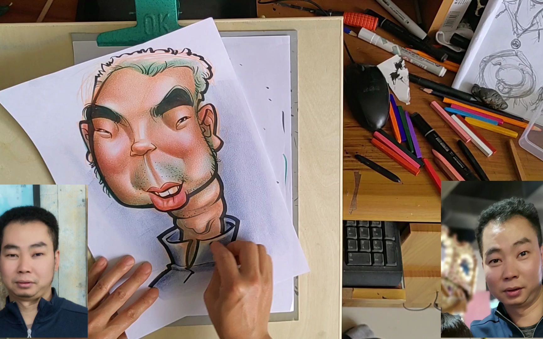创意手绘漫画头像肖像漫画似颜绘_哔哩哔哩_bilibili