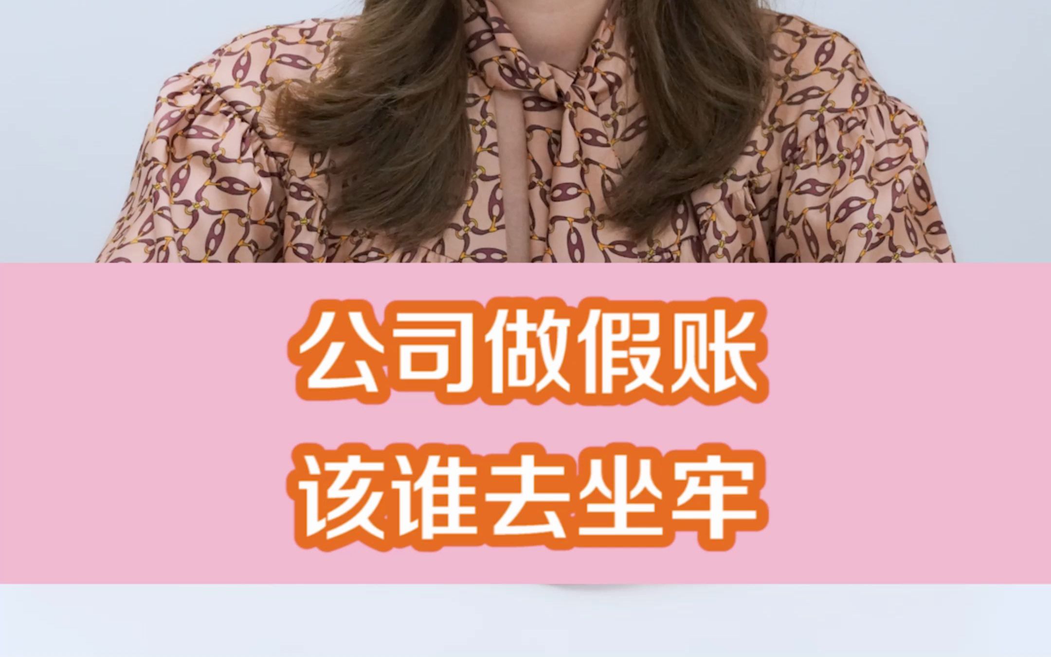 公司做假账,应该谁去坐牢呢?哔哩哔哩bilibili