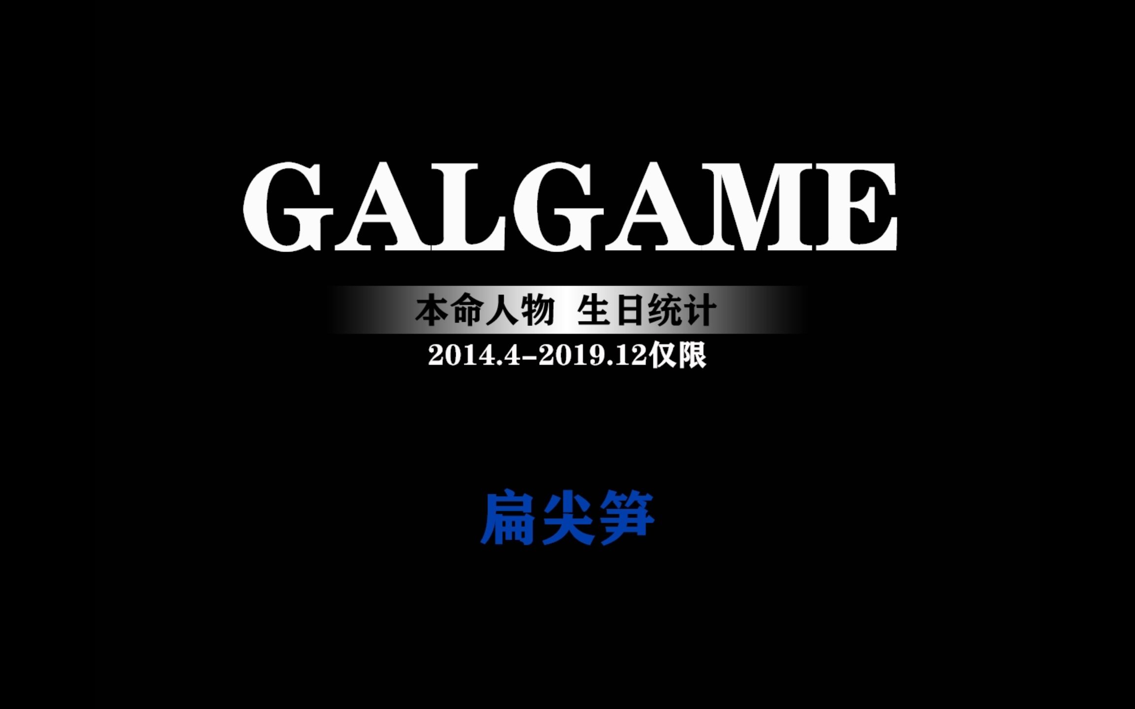 Galgame大数据——角色生日统计(20142019)哔哩哔哩bilibili