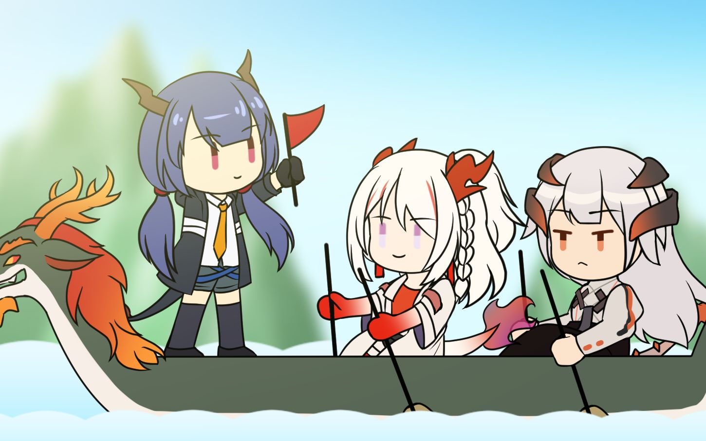 明日方舟动画当赛龙舟配上卡其脱离太根本停不下来冲鸭