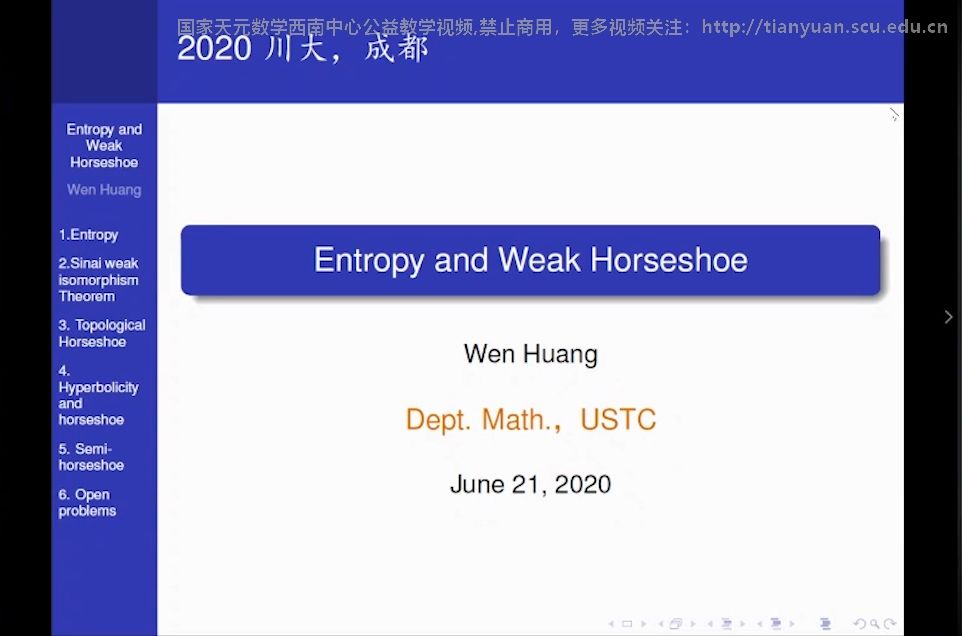 Entropy and Weak Horseshoe黄文哔哩哔哩bilibili