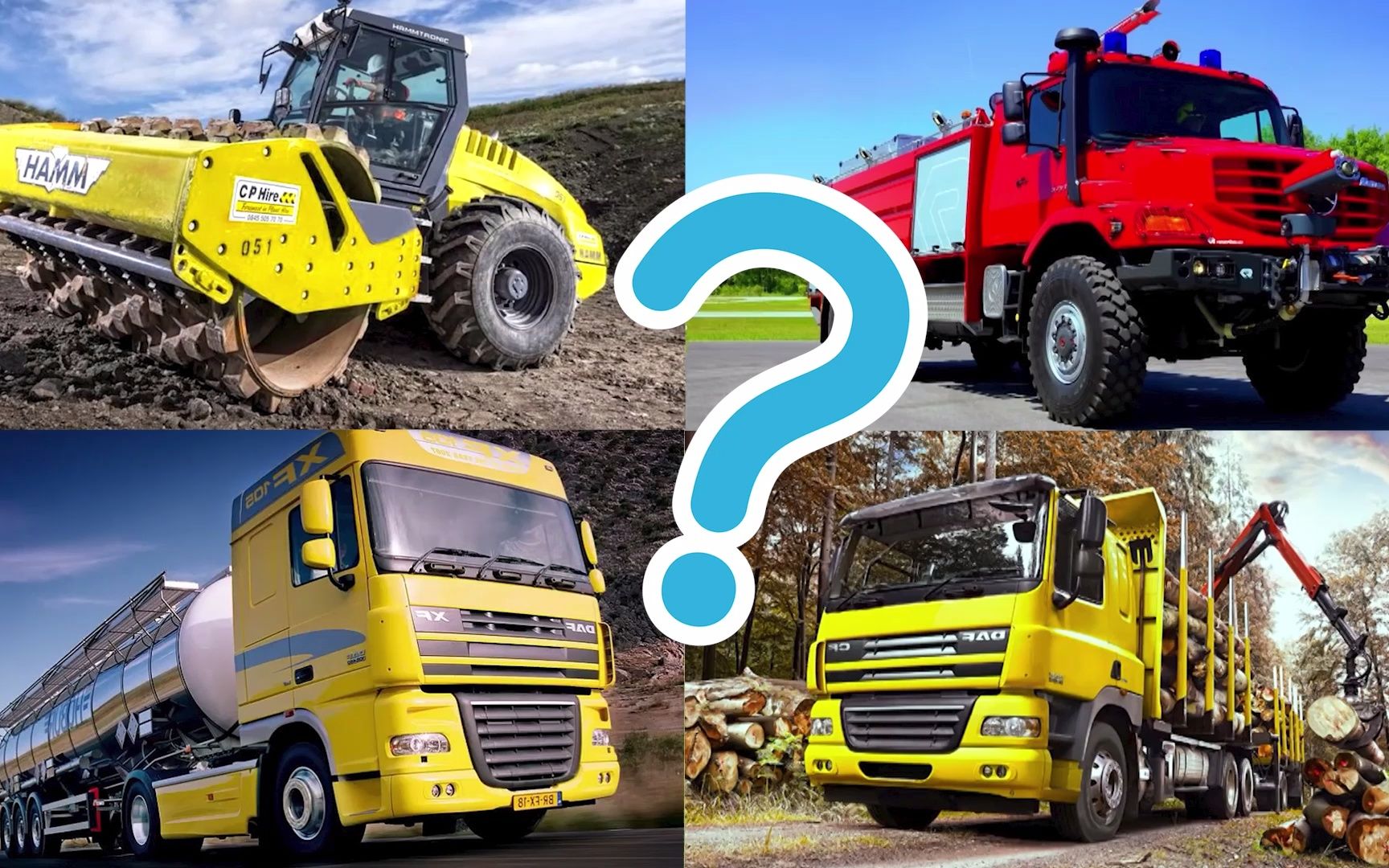 工程车乐园 消防车运输拖拉机铲车警车 工程车大合集