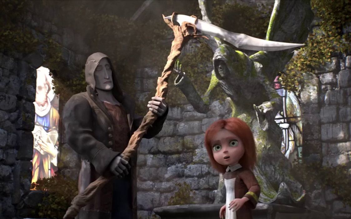 死神刚要收割小女孩的生命,镰刀突然断了,但女孩终究没能幸免_哔哩