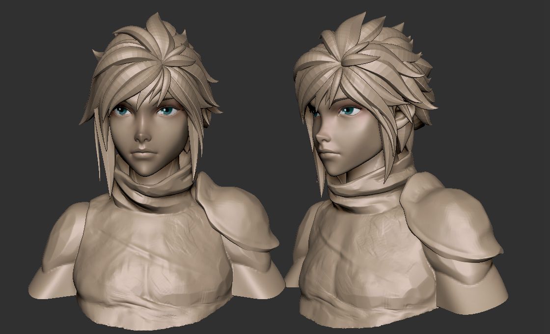 【zbrush角色建模】二次元角色雕刻详细教程,0基础也能学会的手办案例