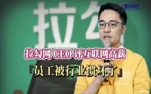 Download Video: 拉勾网CEO评互联网高薪：员工被行业惯坏了