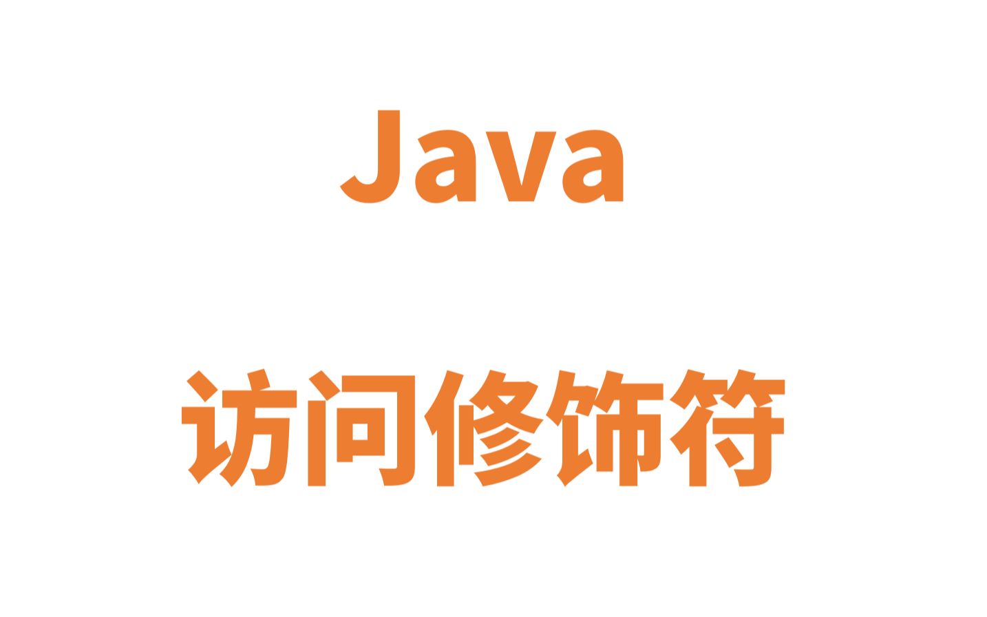 Java 访问修饰符哔哩哔哩bilibili