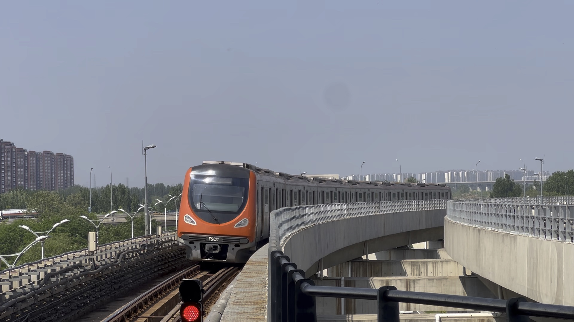 【房山线】fs022列车 大转弯进站