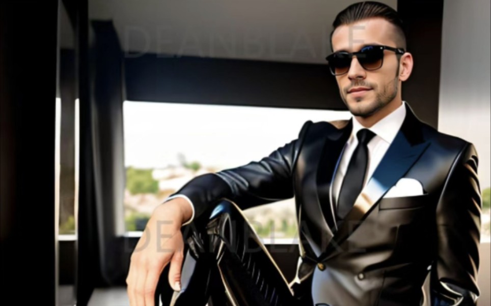 网络搬运ai西装革履性感男士