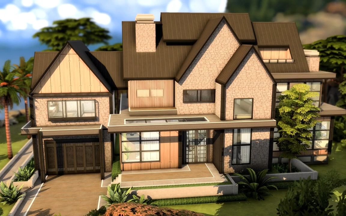 【象象】模拟人生4速建带游戏室的现代住宅nocc