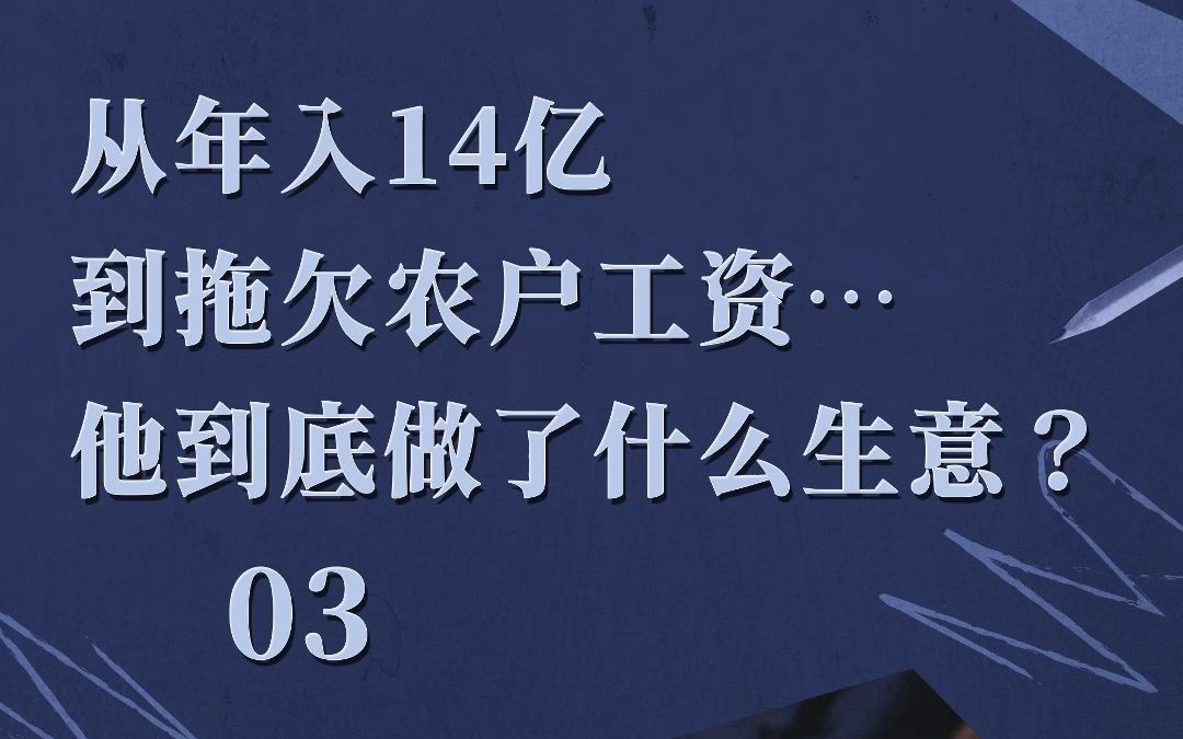 从年入14亿到拖欠农户工资 03【沈帅波】哔哩哔哩bilibili