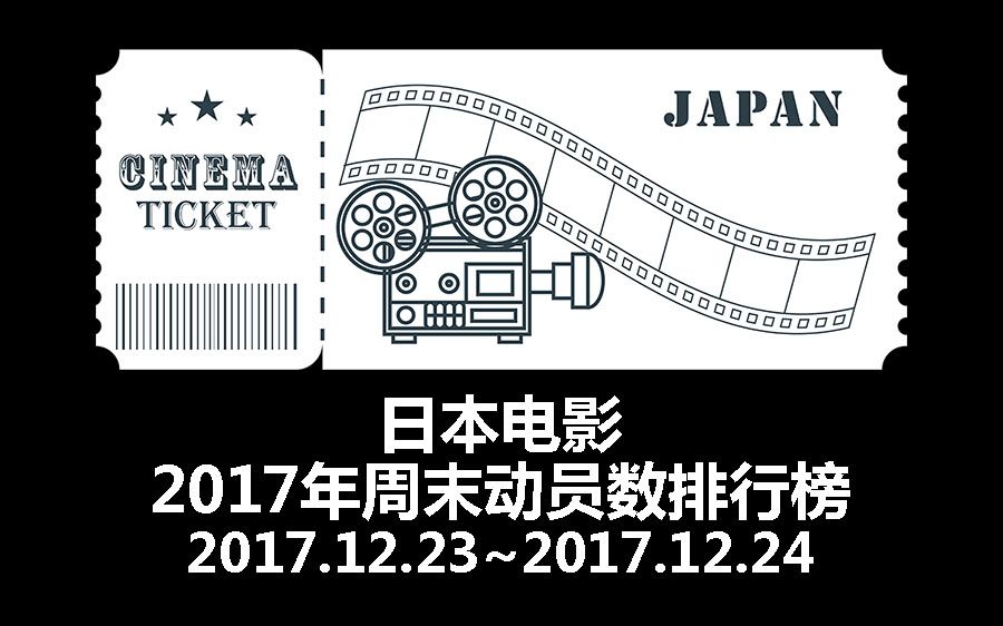 [图]日本电影周末动员数排行榜TOP10【2017/12/23】