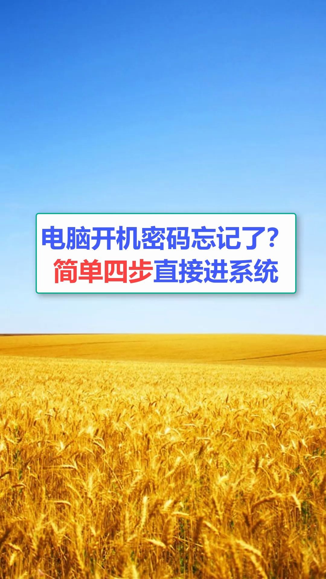 电脑忘记开机密码了?丢掉?刷机?试试这四步试试这四步哔哩哔哩bilibili