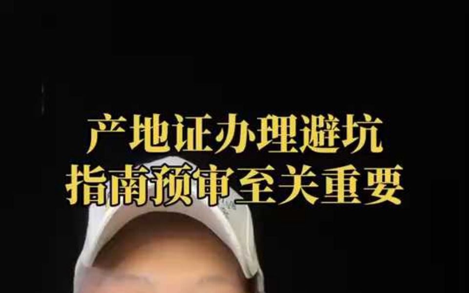 产地证办理避坑指南预审至关重要哔哩哔哩bilibili