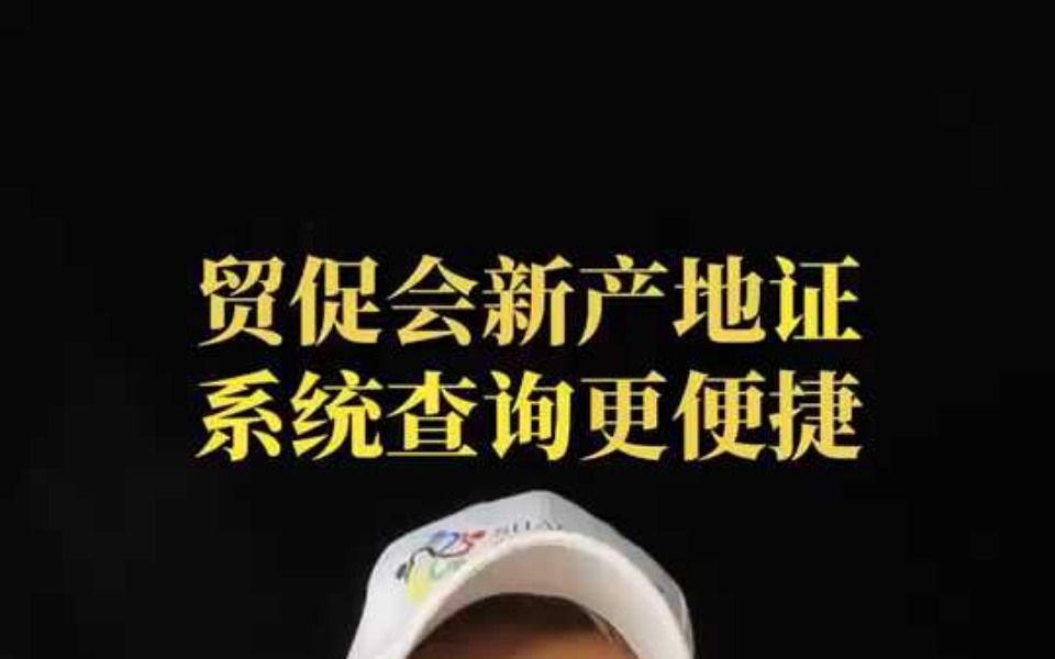 贸促会新产地证系统查询更便捷哔哩哔哩bilibili