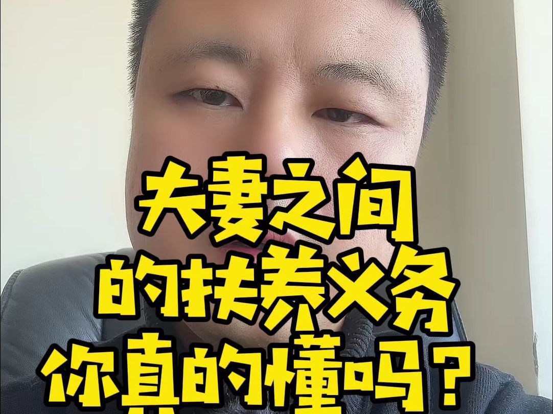 夫妻之间的扶养义务,你真的懂吗?哔哩哔哩bilibili