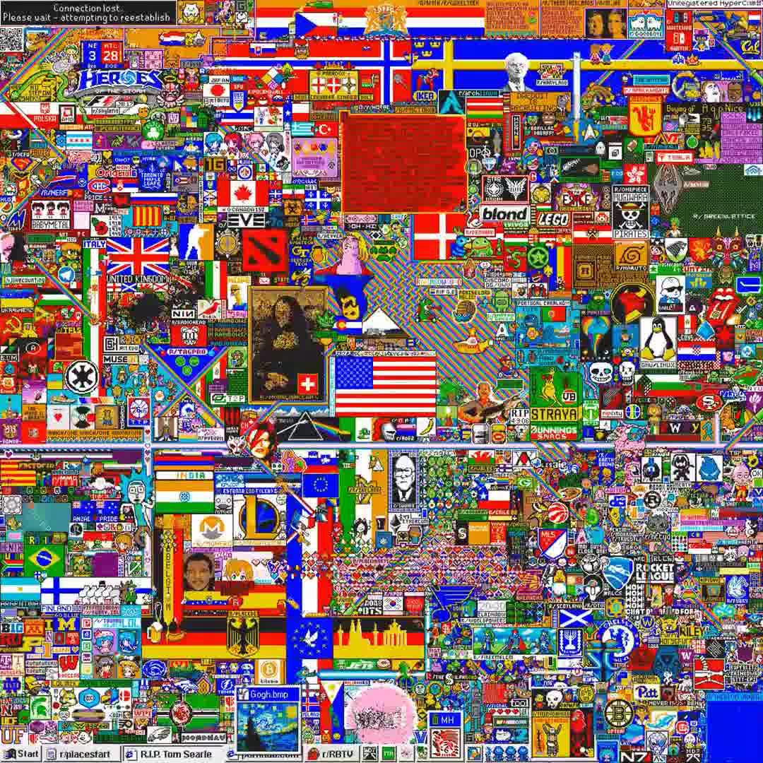 【reddit/place】4分钟看完持续72小时的1600万个像素点的虚拟战争