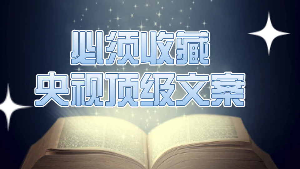 总有一句话打动过你!|必须收藏—央视顶级文案!哔哩哔哩bilibili