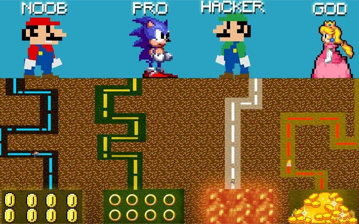 超级玛丽:马里奥和路易基和索尼克,地下迷宫寻宝