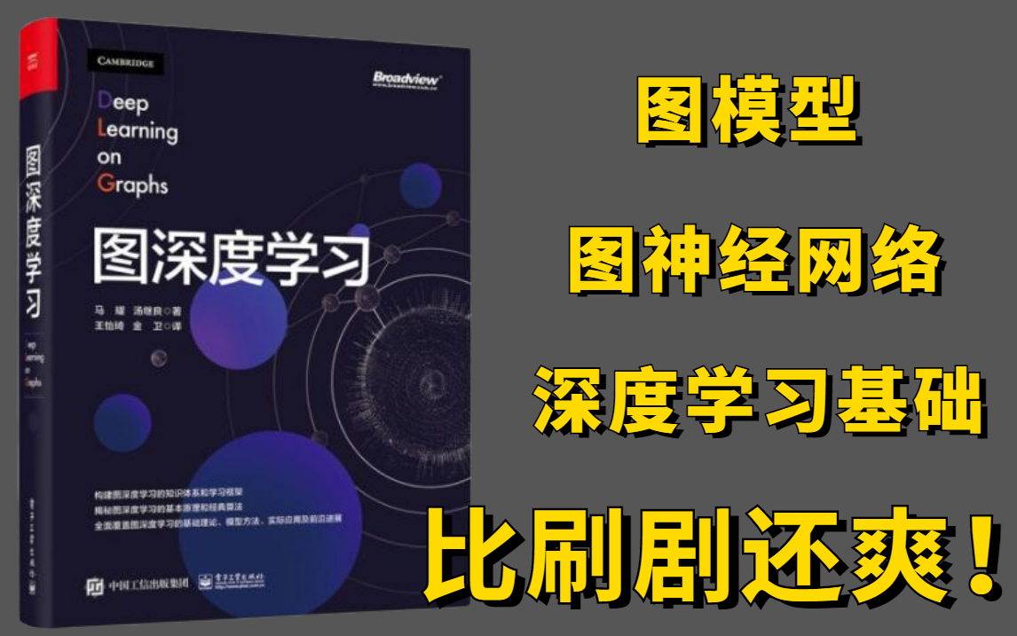 原著作者亲授!《图深度学习》配套视频教程,图模型、图神经网络、深度学习基础全详解,简直比刷剧还爽!(人工智能/深度学习/计算机视觉)哔哩哔哩...