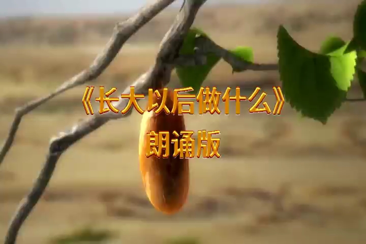 LED朗诵背景视频《长大以后做什么》朗诵版哔哩哔哩bilibili